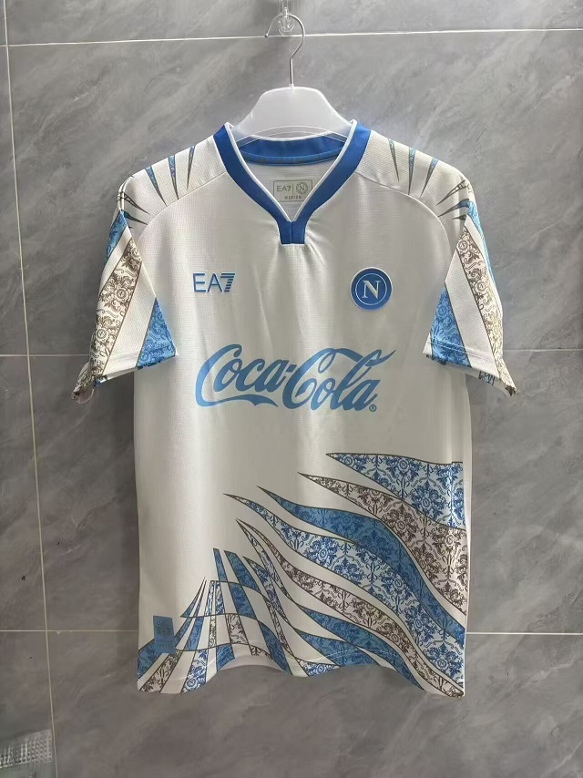 AAA Quality Napoli 25/26 Training White Soccer Jersey